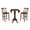 International Concepts Round 42 in Rd Pedestal Bar Height Table, 2 Bar Height Stools, Espresso, 42 in W, 42 in L, Wood K581-42DPT-6133-2 - alternate 4